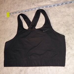 Nike Women's Black Perforated Sports Bra Large